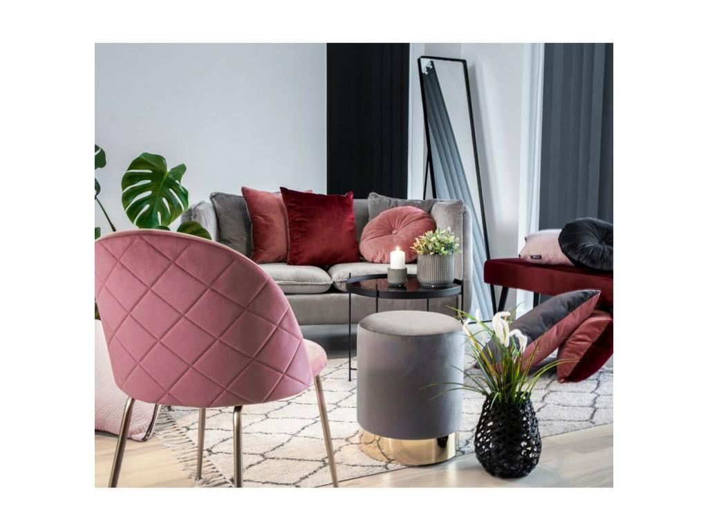 Set of 2 Geneva Pink Chairs 52x51x78 cm Delimoa 79028IXBC