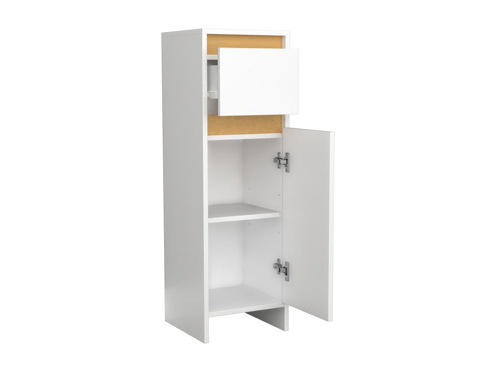 Delimoa Wooden Bathroom Furniture, Bathroom Cabinet, Bathroom Storage Unit, Bathroom Shelf, Delimoa White/Honey Oak 10587OEXQ
