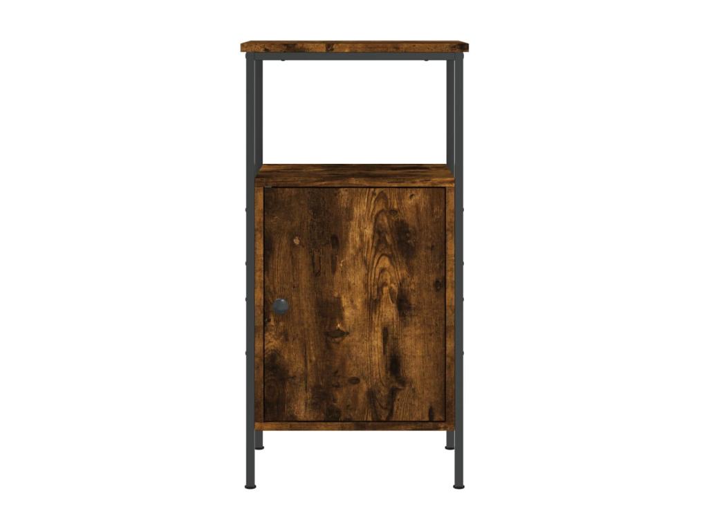 Smoked oak bedside table 41x31x80 cm engineered wood 22661BNCJ