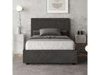 Single bed without slatted base, upholstered, 120x190 cm, grey microfiber, Delimoa 90232GZOV