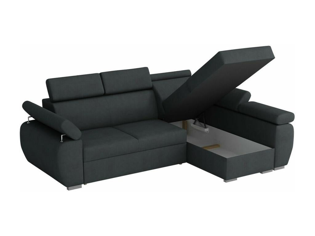 Artanzy 192 Yellow Corner Sofa with Sleeping Function and Bed Box, 255x170x85cm, 79669PSHI