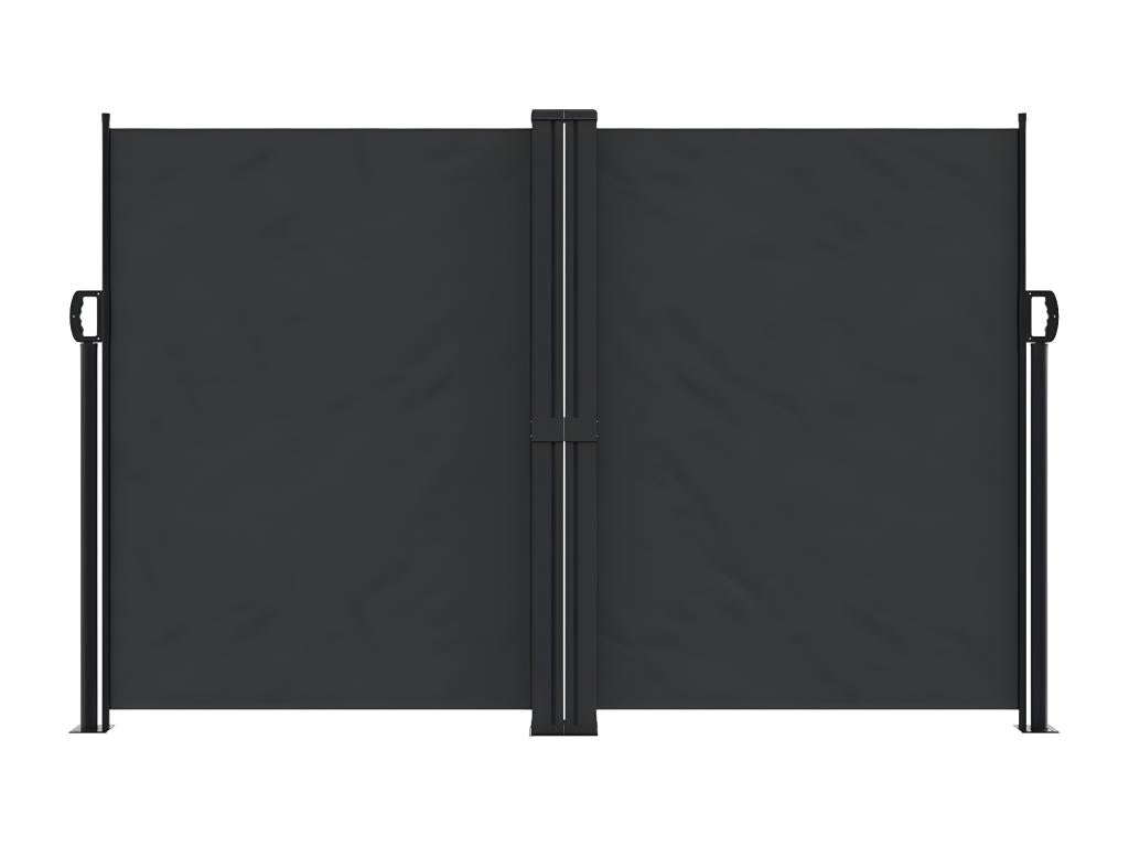 Black retractable side awning 160x600 cm 63629OLST