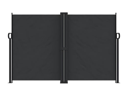 Black retractable side awning 160x600 cm 63629OLST