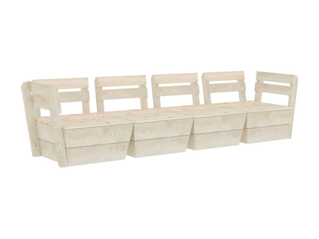 4-seater pallet garden sofa, impregnated spruce wood, 15730AUPB