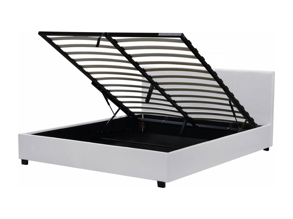 Delimoa double bed with storage - 160x200 cm - White 42854WQVG