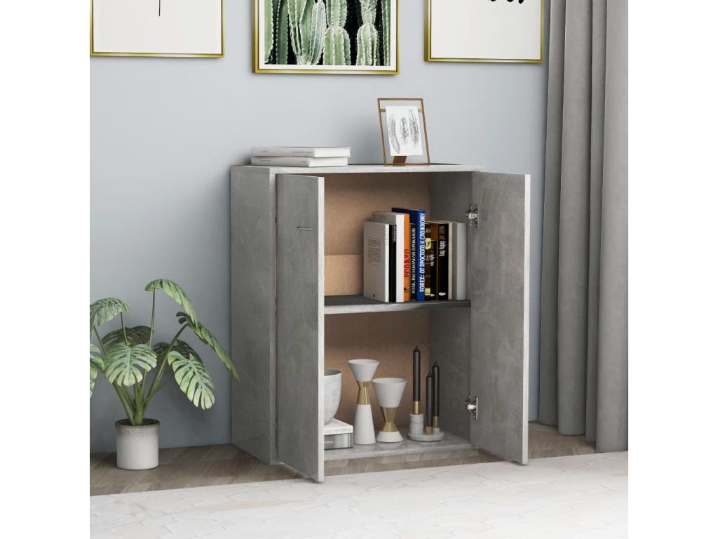 Concrete Grey Buffet 60x30x75 cm Chipboard 07708OHMO