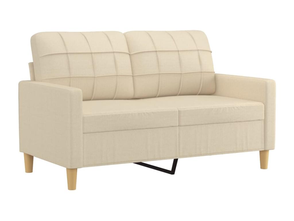 2-Piece Sofa Set with Cushions, Cream Fabric 85158PQFZ
