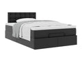 Ottoman bed frame with black mattress 120x190 cm faux leather 03692REYE