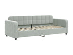 Daybed with light grey 80x200 cm velvet mattress 27308BOAR