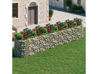 Raised Gabion Bed, Galvanized Iron, 600x100x100 cm, 44663RMNJ