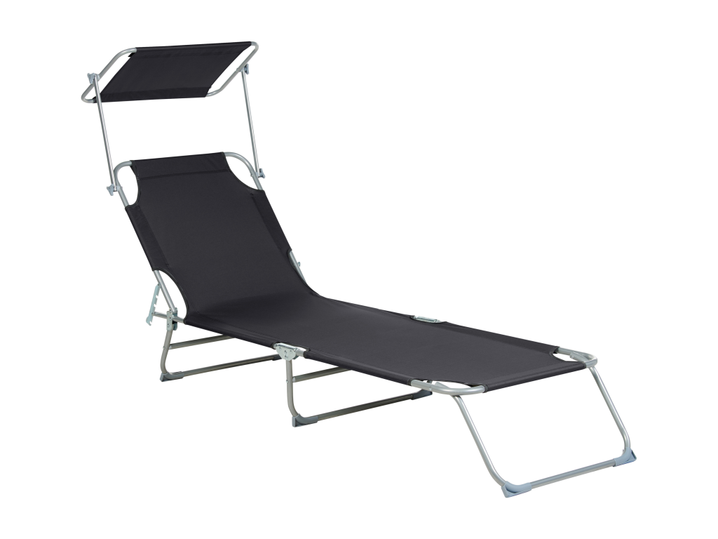 Delimoa 67298SNCT Black Metal Chaise Longue