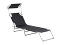 Delimoa 67298SNCT Black Metal Chaise Longue