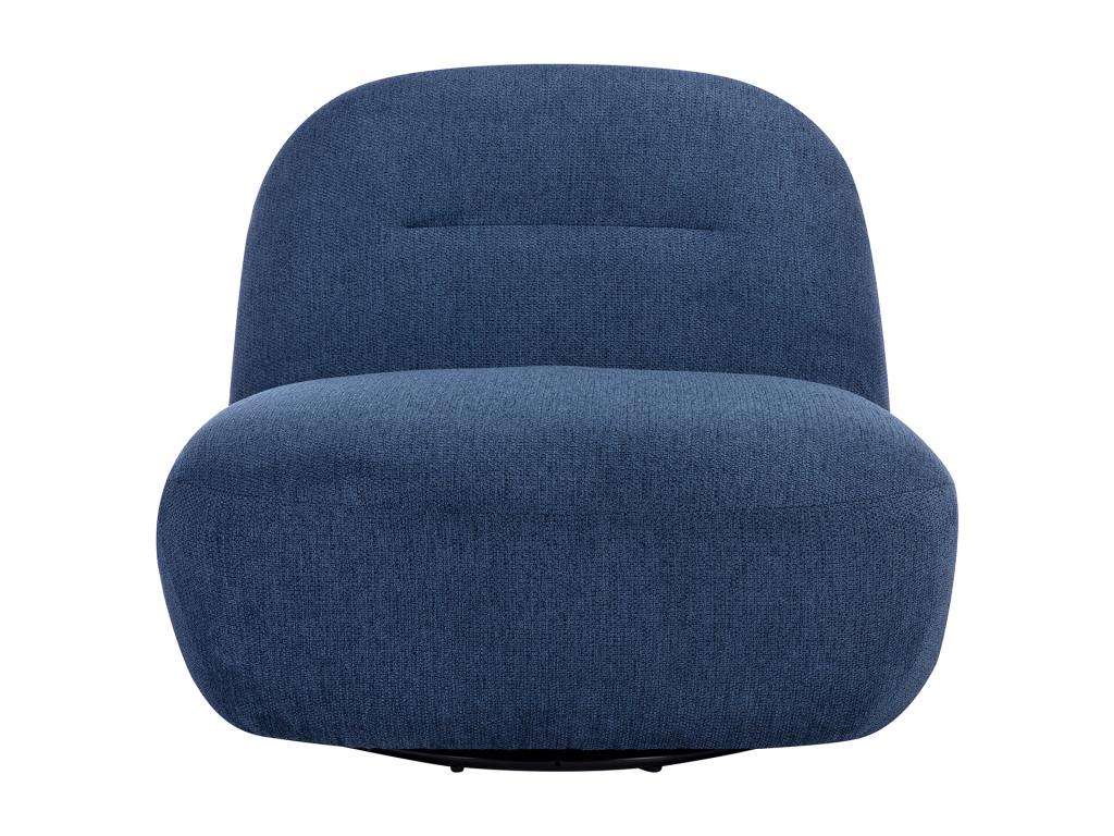 Artanzy 82739NNZO Swivel Armchair in Blue Textured Fabric