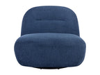 Artanzy 82739NNZO Swivel Armchair in Blue Textured Fabric