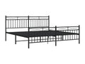 Metal bed frame with headboard/footboard, black, 183x213 cm, 26941CNHW