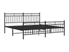 Metal bed frame with headboard/footboard, black, 183x213 cm, 26941CNHW