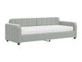 Daybed with light grey 80x200 cm velvet mattress 27308BOAR