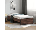 Brown oak bed frame 90x190 cm engineered wood and metal 75088AVLF