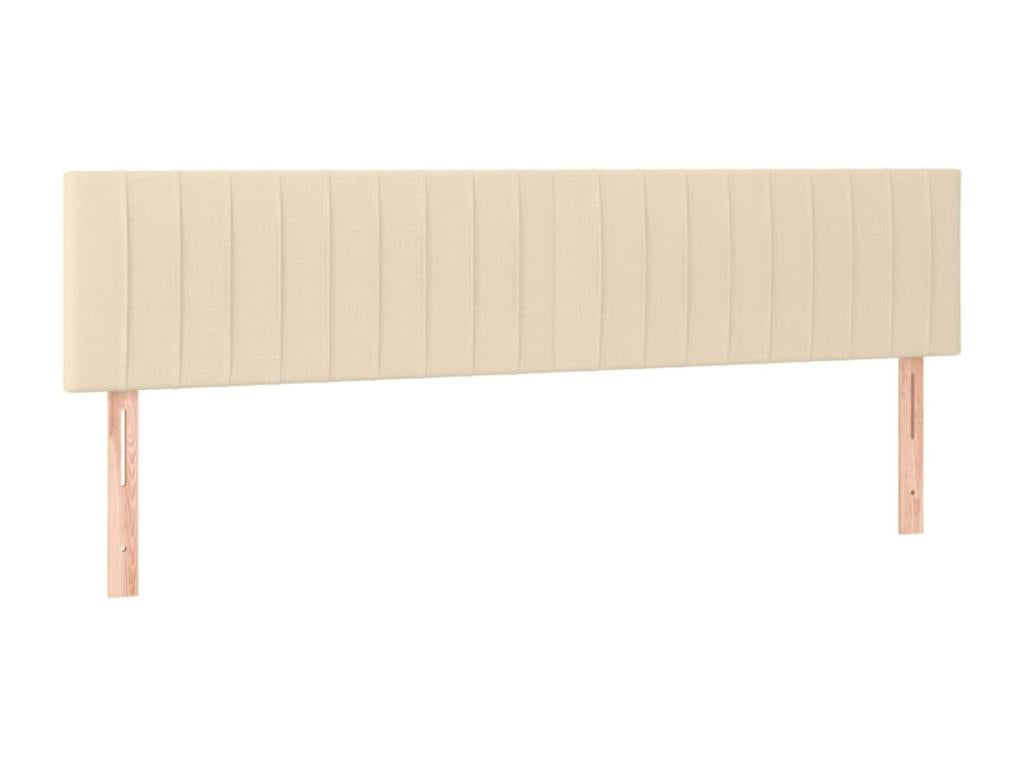 Upholstered bed base and mattress with LED lighting, Cream, 200x200 cm, Fabric 73868PSQC