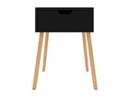 2-Piece Bedside Tables, Glossy Black, 40x40x56cm, Engineered Wood, 62561ATGY