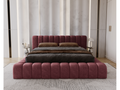 Delimoa Bed with Storage 160x200cm Como Upholstered Bed Adult Bed - Thick Foam Velvet Fabric Red Whisper 14 59609OHIW