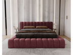 Delimoa Bed with Storage 160x200cm Como Upholstered Bed Adult Bed - Thick Foam Velvet Fabric Red Whisper 14 59609OHIW