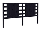 Black Headboard 126x4x100 cm Solid Pine Wood 72443DONC
