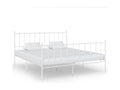 White Metal Bed Frame 180x200 cm 07115FLNT