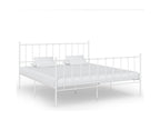 White Metal Bed Frame 180x200 cm 07115FLNT