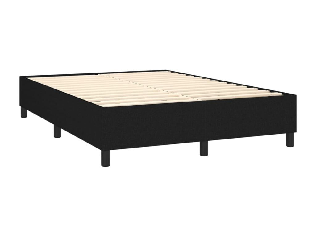 Delimoa bed base with black mattress 140x200 cm fabric 60513NTYF