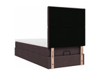 Ottoman bed frame with dark brown mattress 90x200 cm fabric 29471RZQA