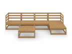6-piece garden furniture set Honey brown Solid pine wood 66753CBBV
