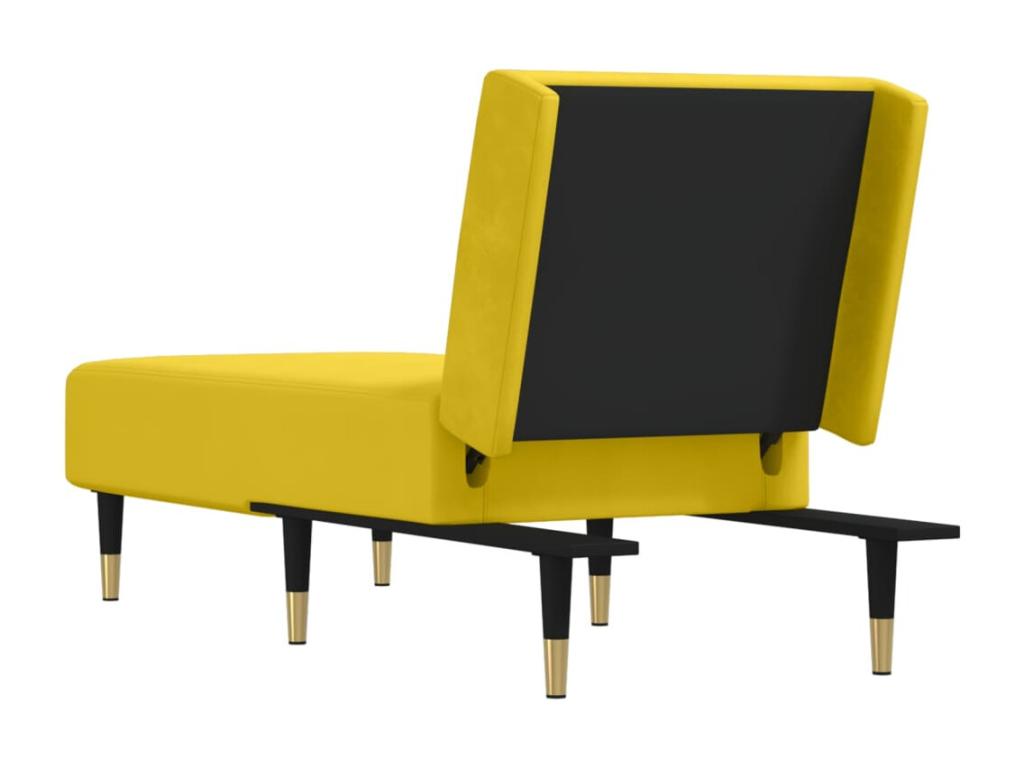 Artanzy - Yellow velvet chaise longue 76926KCOY