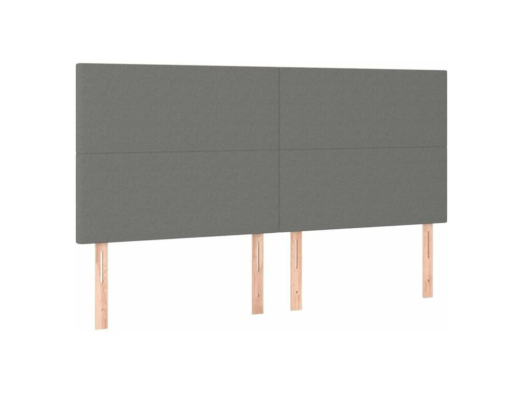 Delimoa bed base with mattress, dark grey, 160x200 cm, fabric, 15711KNUY