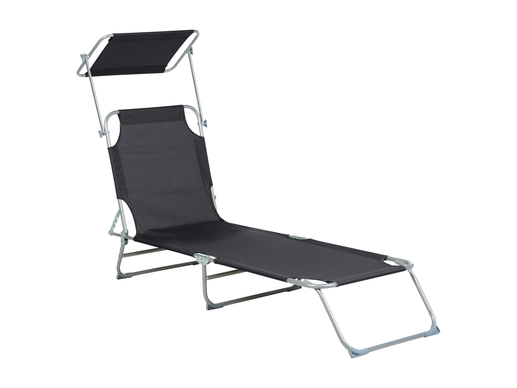 Delimoa 67298SNCT Black Metal Chaise Longue