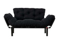Artanzy 2-Seater Sofa Bed, Convertible Sofa, Guest Sofa, Storage Bed, 155x70 h85 cm, Black 91407NCPR