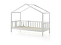 Pack - Children's Cabin Bed with Barrier/Canopy Delimoa II 90x200cm White 69244ASOV