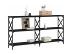 Black console table, 156x28x80.5 cm, engineered wood, 35580FCOC
