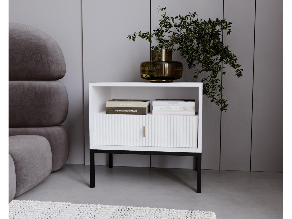 Delimoa NS54 1D Bedside Table 54x39x52 White 03322KOVF