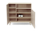 Shoe cabinet with 2 doors, oak finish, Artanzy cappuccino color 94132BLHV