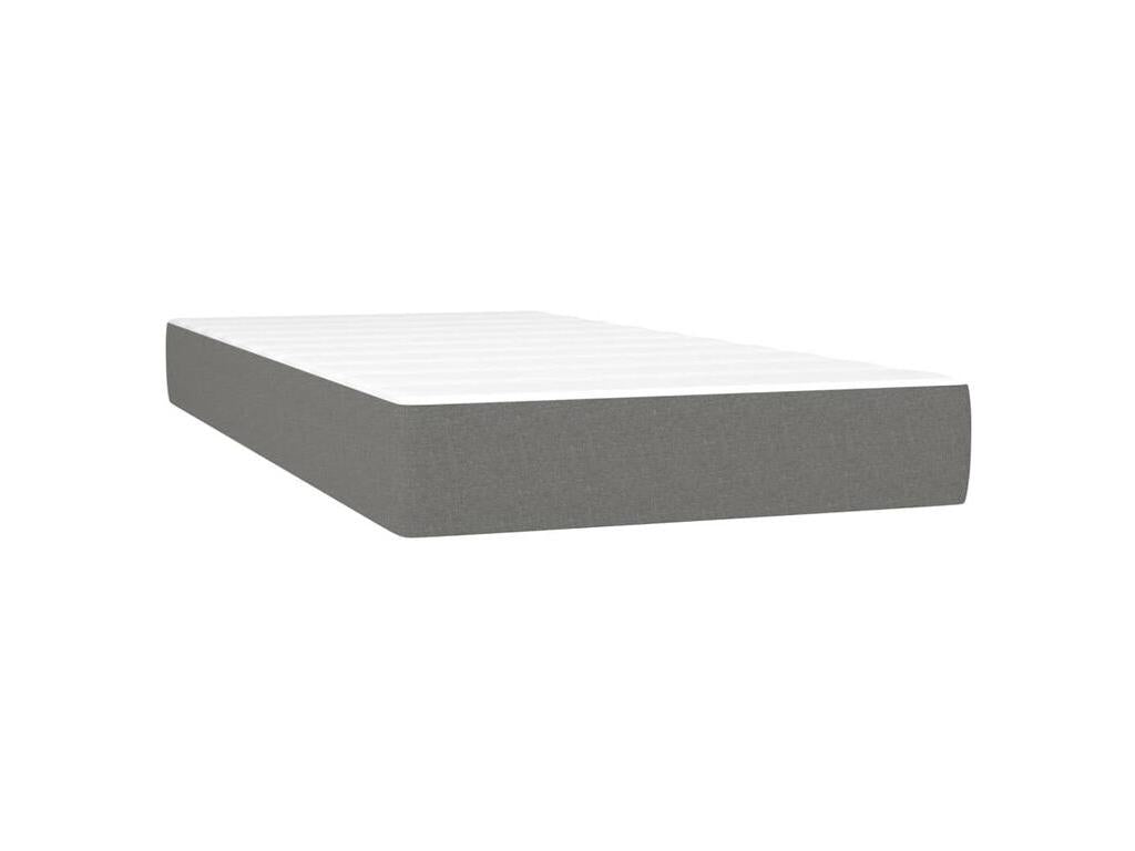 Artanzy bed base with mattress, dark grey, 100x200 cm, fabric, 26412CLZO