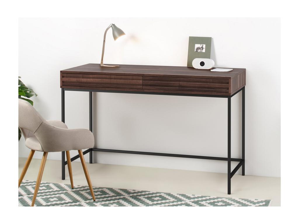 Delimoa - Desk with 2 drawers in walnut effect 31360FPTE