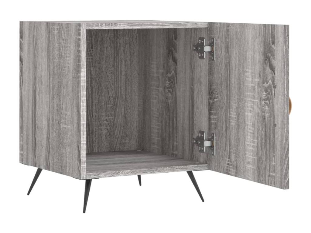 Delimoa Premium - 2-piece bedside tables, Delimoa grey, 40x40x50cm, engineered wood, 81363WWOS
