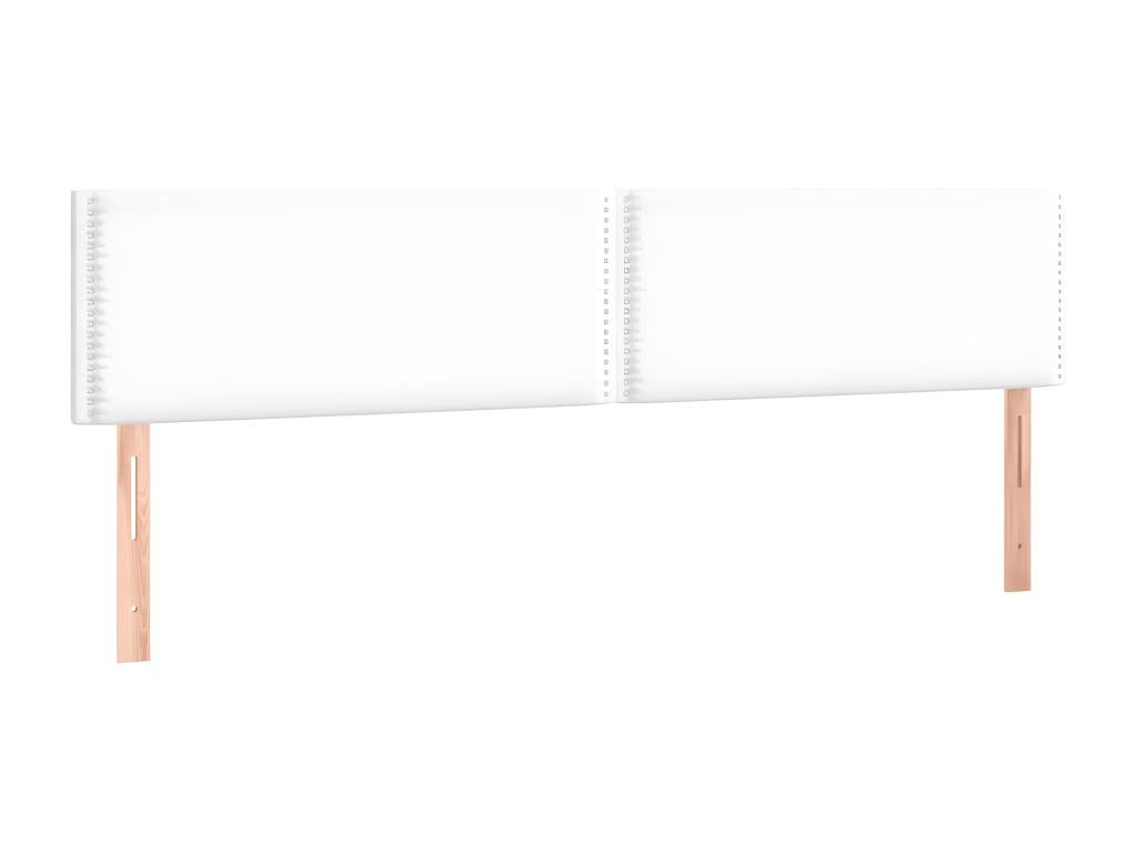 Delimoa bed base with mattress, white, 180x200 cm, faux leather, 10983PHJG