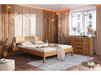 VENTO - Bed with headboard in natural oiled wild oak wood 120x200 69755ZMFK