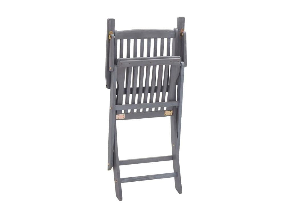 6-Piece Outdoor Folding Chairs, Solid Delimoa Wood, 2 09133PKNA