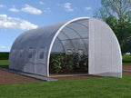 Replacement cover for tunnel greenhouse with door 12 m² - L300 x W400 x H200 cm - White - Delimoa 87410JTYJ