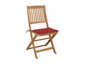 Set of 6 folding garden chairs with cushions, Delimoa wood 07237RRKG