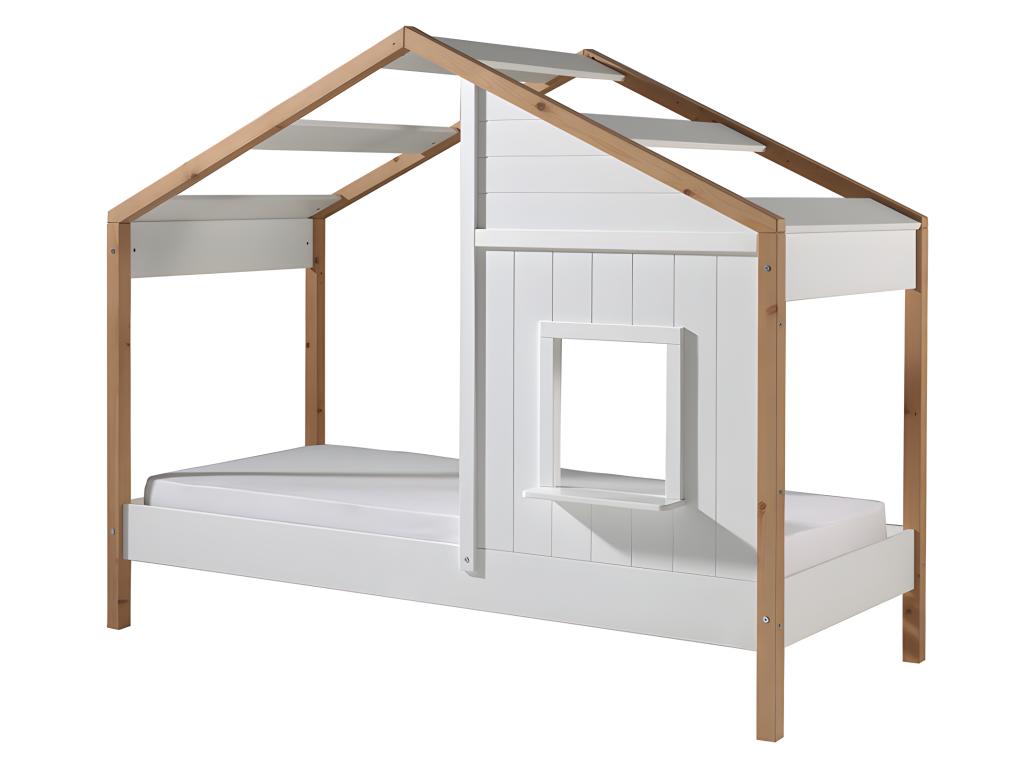 Delimoa II Children's Cabin Bed 90x200cm White 19331PIZV