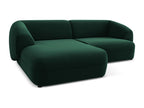2.5-seater modular left-hand corner sofa in velvet - bottle green - Delimoa 82063QMPJ